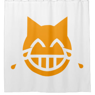 Tränen der Joy Emoji Cat Duschvorhang