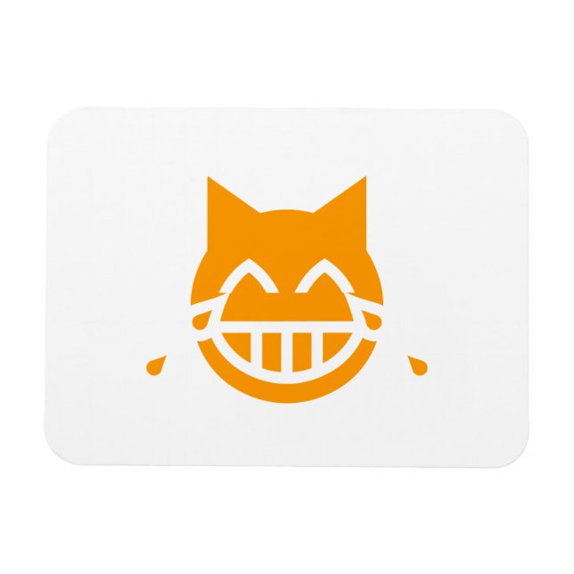 Tränen der Joy Emoji Cat Magnet (Horizontal)