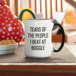 Tränen der Leute, die ich bei Boggle Game Funny be Zweifarbige Tasse