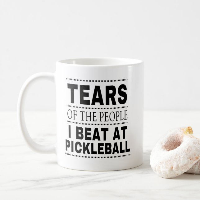 Tränen der Leute, die ich bei Pickleball trage Kaffeetasse (Mit Donut)