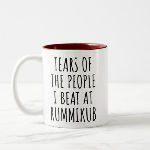 Tränen der Leute, die ich bei Rummikub besiegt hab Zweifarbige Tasse