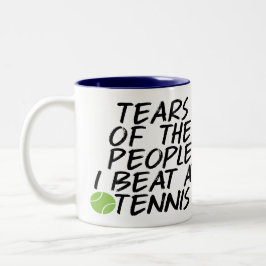 Tränen der Leute, die ich bei Tennis trage Zweifarbige Tasse