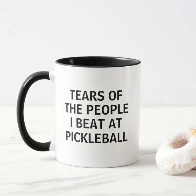 Tränen der Leute, die ich beim Pickleball besiegt  Tasse (Mit Donut)