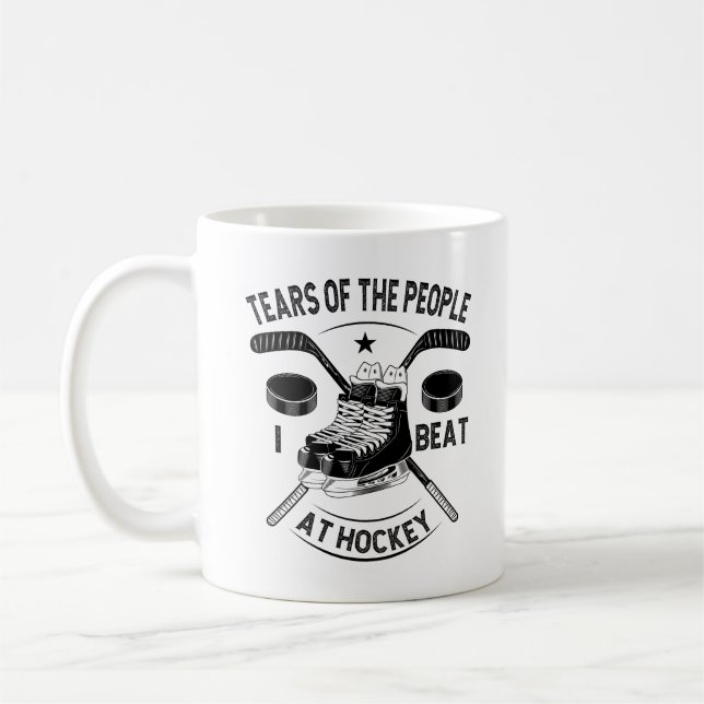 Tränen der Leute, die ich im Hockey trage, Hockeyg Kaffeetasse (Links)