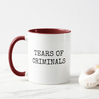 Tränen der Polizei des kriminellen Spaßes Tasse