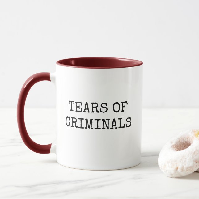 Tränen der Polizei des kriminellen Spaßes Tasse (Mit Donut)