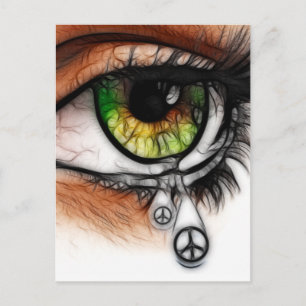 Tränen für den Frieden Postkarte