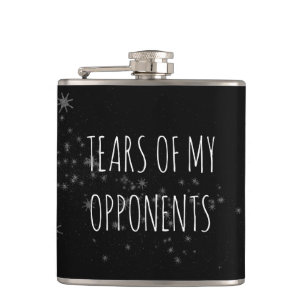 Tränen meiner Gegner Funny Gift Hip Flask Flachmann