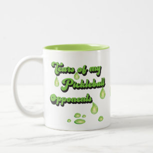Tränen meiner Gegner im Pickleball Funny Teardrops Zweifarbige Tasse