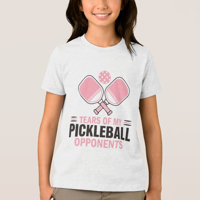 Tränen meiner Gegner im Pickleball - Funny Tri-Blend Shirt (Vorderseite)