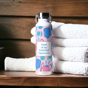 Tränen meiner Gegner im Pickleball Pink Trinkflasche