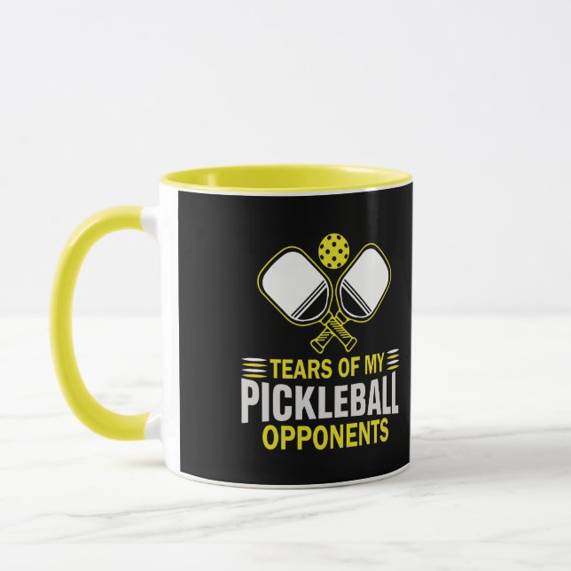 Tränen meiner Gegner im Pickleball Tasse (Links)