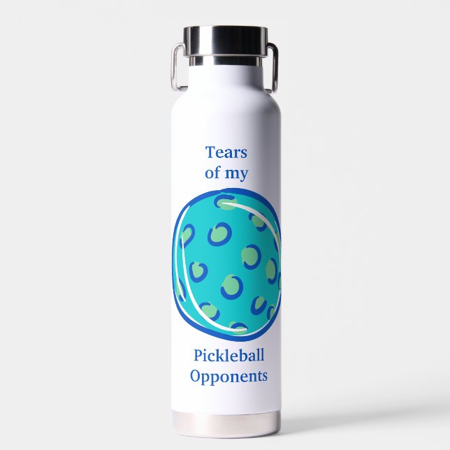 Tränen meiner Gegner von Pickleball Pickleball Blu Trinkflasche (Vorne)