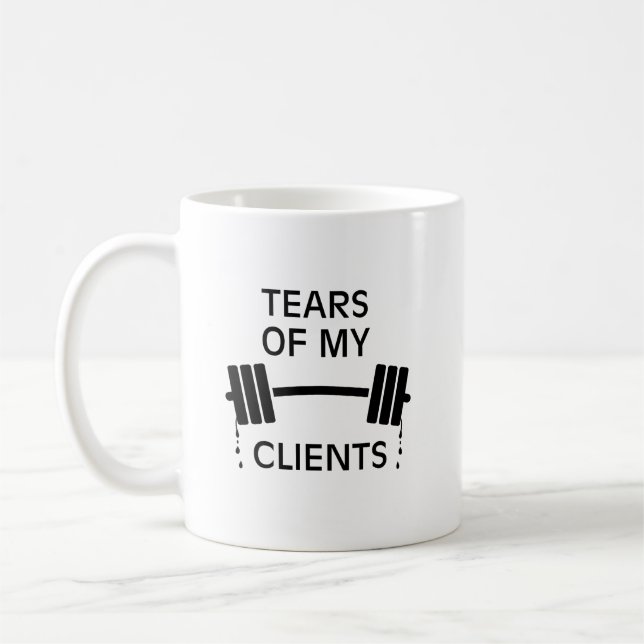 Tränen meiner Klienten Personal Trainer Barbell Kaffeetasse (Links)