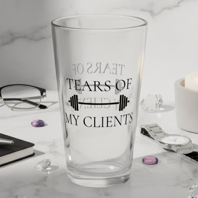 Tränen meiner Klienten Personal Trainer Funny Glas (Von Creator hochgeladen)