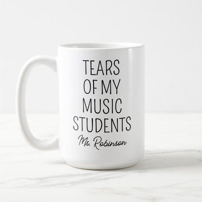 Tränen meiner Musikstudenten, Lehrerbewertung Kaffeetasse (Links)