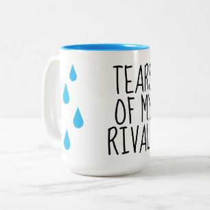Tränen meiner Rivalen lustiger Sport Kaffeebecher Zweifarbige Tasse