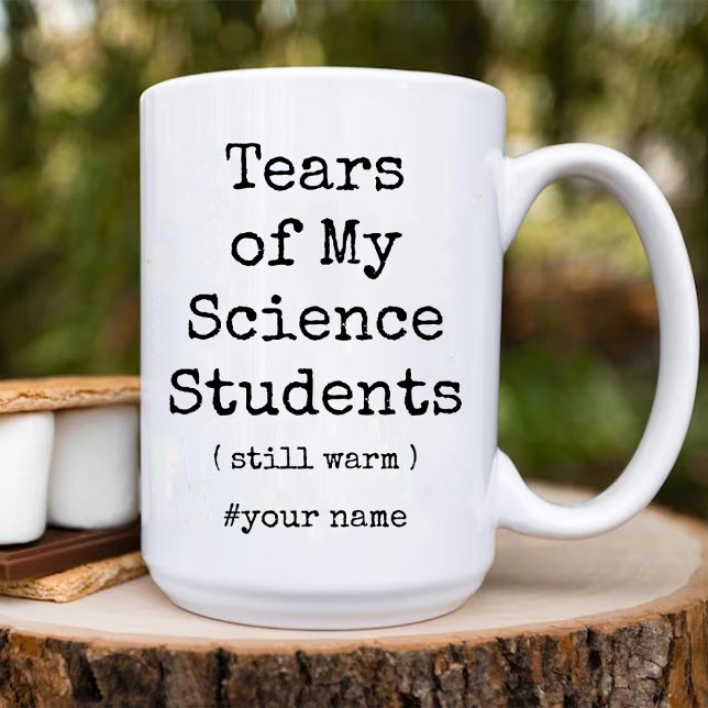 Tränen meiner Wissenschaftler wärmen immer noch lu Zweifarbige Tasse (Tears of My Science Students Still Warm Funny Two-Tone Coffee Mug)