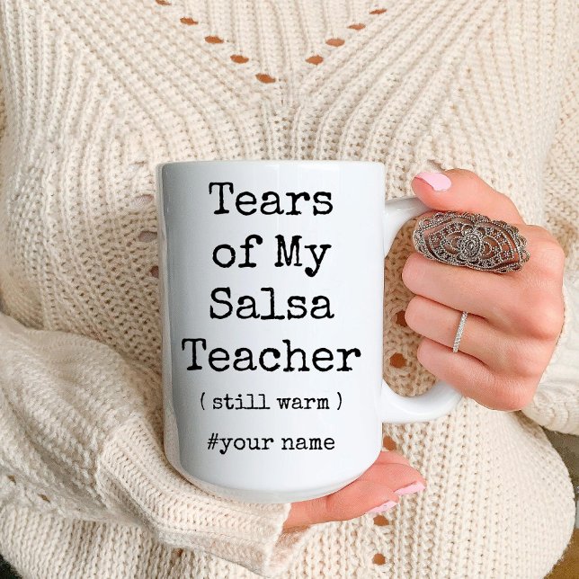 Tränen meines Salsa Tanzlehrers immer noch wärm lu Zweifarbige Tasse (Tears of My Salsa Dance Teacher Still Warm Funny Two-Tone Coffee Mug)