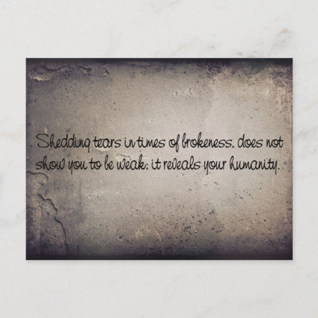 Tränen schütteln postkarte (Vorderseite)