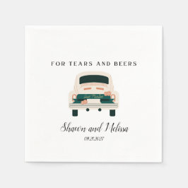 Tränen und Biere nur verheiratet Cocktail Napkin Serviette