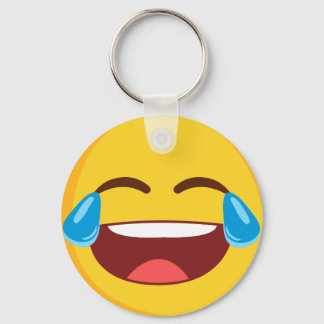 Tränen von Joy Face Emoji Button Schlüsselanhänger