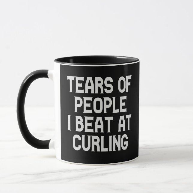 Tränen von Leuten, die ich bei Curling Funny Sport Tasse (Links)