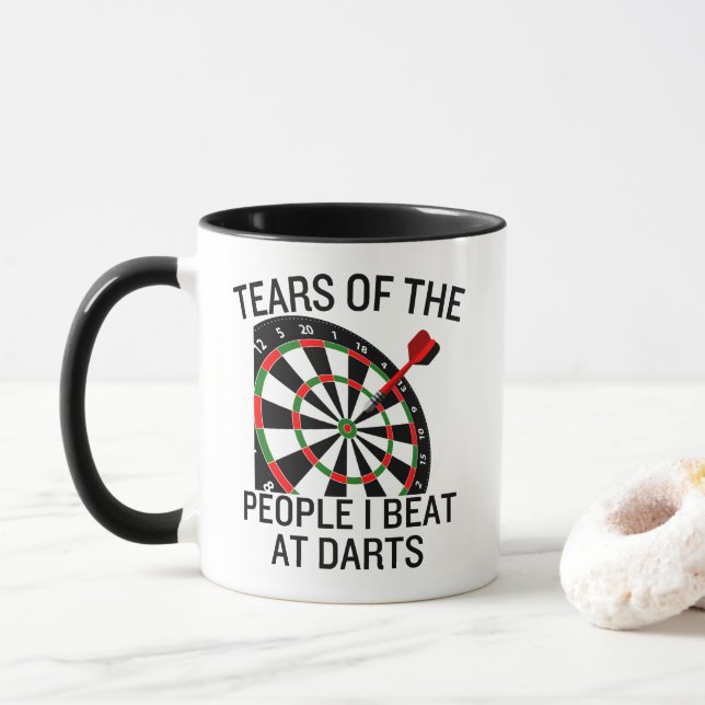 Tränen von Leuten, die ich bei Darts Funny schlage Tasse (Mit Donut)