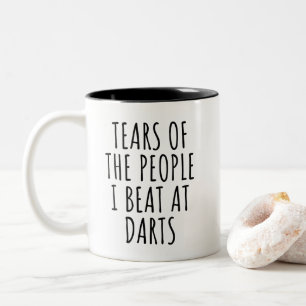 Tränen von Leuten, die ich bei Darts trage Zweifarbige Tasse