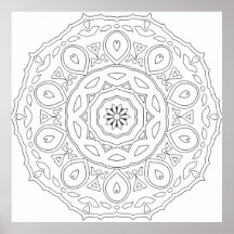 Tränenherz-Mandala mit aufwendigen Blatt-Schichten