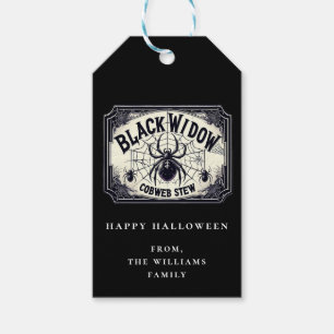 Tränke Halloween-Party Black Widow Web Geschenkmar Geschenkanhänger