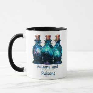 Tränke und Gifte Modernes Blau und Weiß Halloween Tasse