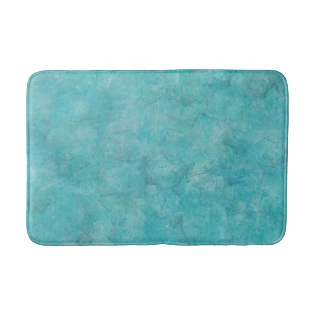 Tranquil Aqua Blue Aqua Badematte (Vorderseite)