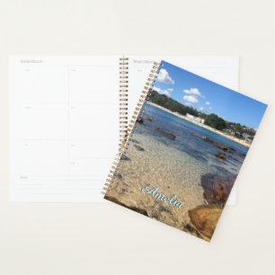 Tranquil Beach Name Spiral Planner Planer