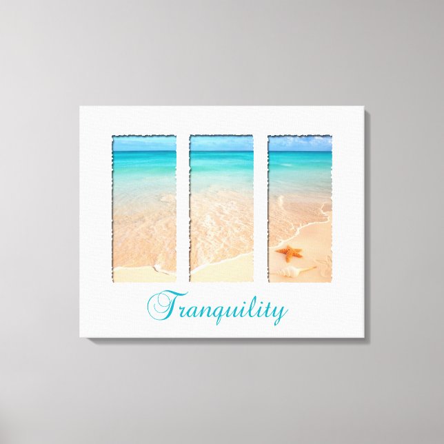 Tranquil Beach Triptych Leinwanddruck (Vorderseite)