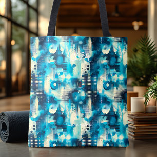 Tranquil Blue Abstrakt Personalisiert Tote Bag