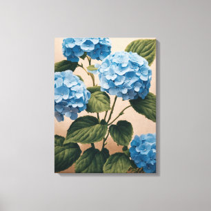 Tranquil Blue Hydrangeas Malerei Leinwanddruck