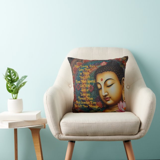 Tranquil Buddha Personalisierte Nachricht - Zen-Ge Kissen (Stuhl )