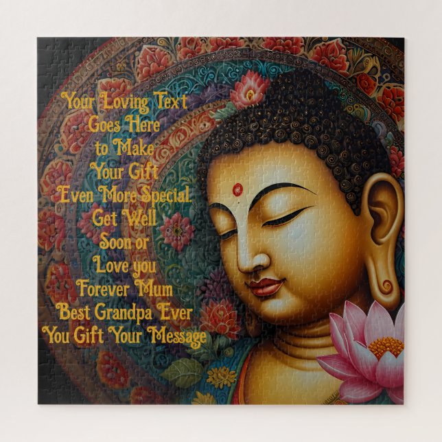 Tranquil Buddha Personalisierte Nachricht - Zen-Ge Puzzle (Vertikal)