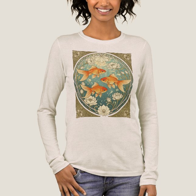 Tranquil Dance Of The Nowruz Goldfish Tri-Blend Shirt (Vorderseite)