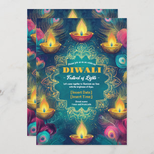 Tranquil Diwali Aura Einladung