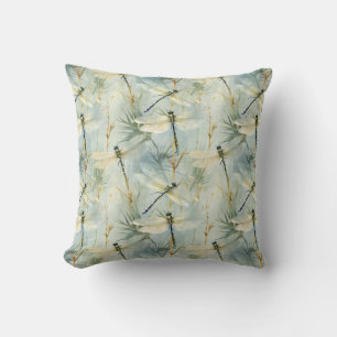 Tranquil Dragonfly Watercolor-Stil Kissen