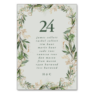 Tranquil Eucalyptus Elegantes Grünes Breezy Sea Gl Tischnummer
