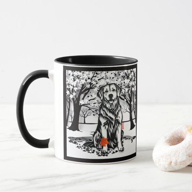 TRANQUIL GLEN Golden Retriever Tasse (Mit Donut)
