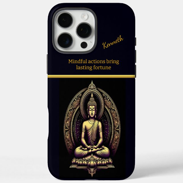 Tranquil Golden Buddha in Meditation Case-Mate iPhone Hülle (Rückseite)