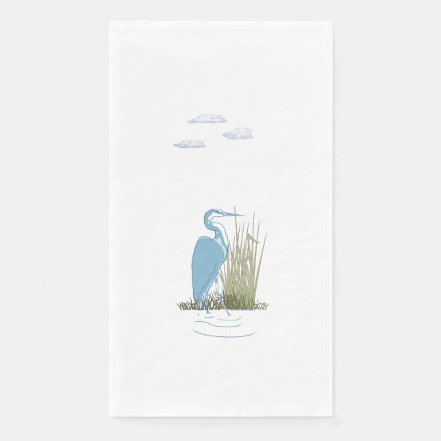 Tranquil Heron Serviette (Vorderseite)