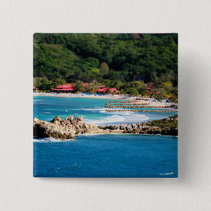 Tranquil Island Paradise Labadee Haiti Button
