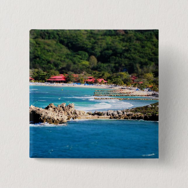 Tranquil Island Paradise Labadee Haiti Button (Vorderseite)
