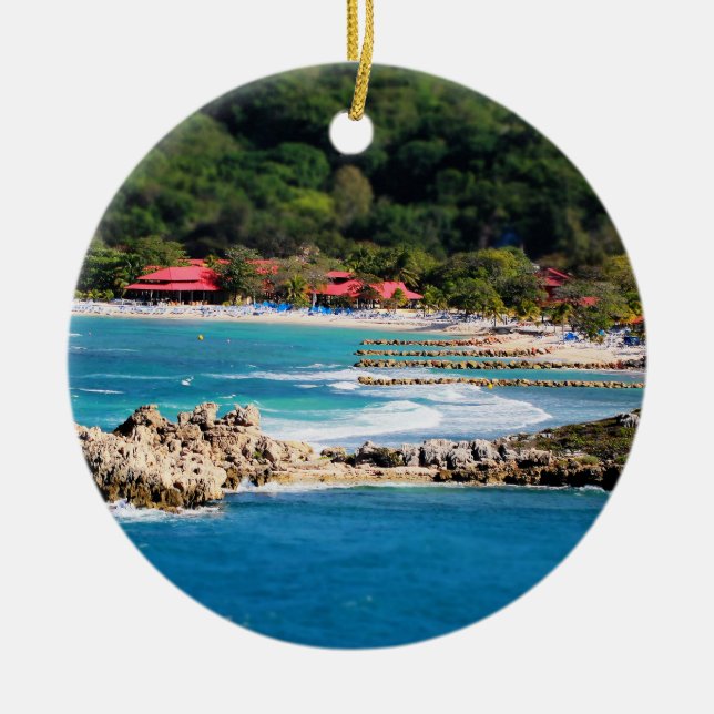 Tranquil Island Paradise Labadee Haiti Keramik Ornament (Vorne)