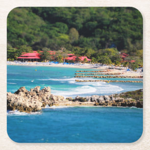 Tranquil Island Paradise Labadee Haiti Rechteckiger Pappuntersetzer